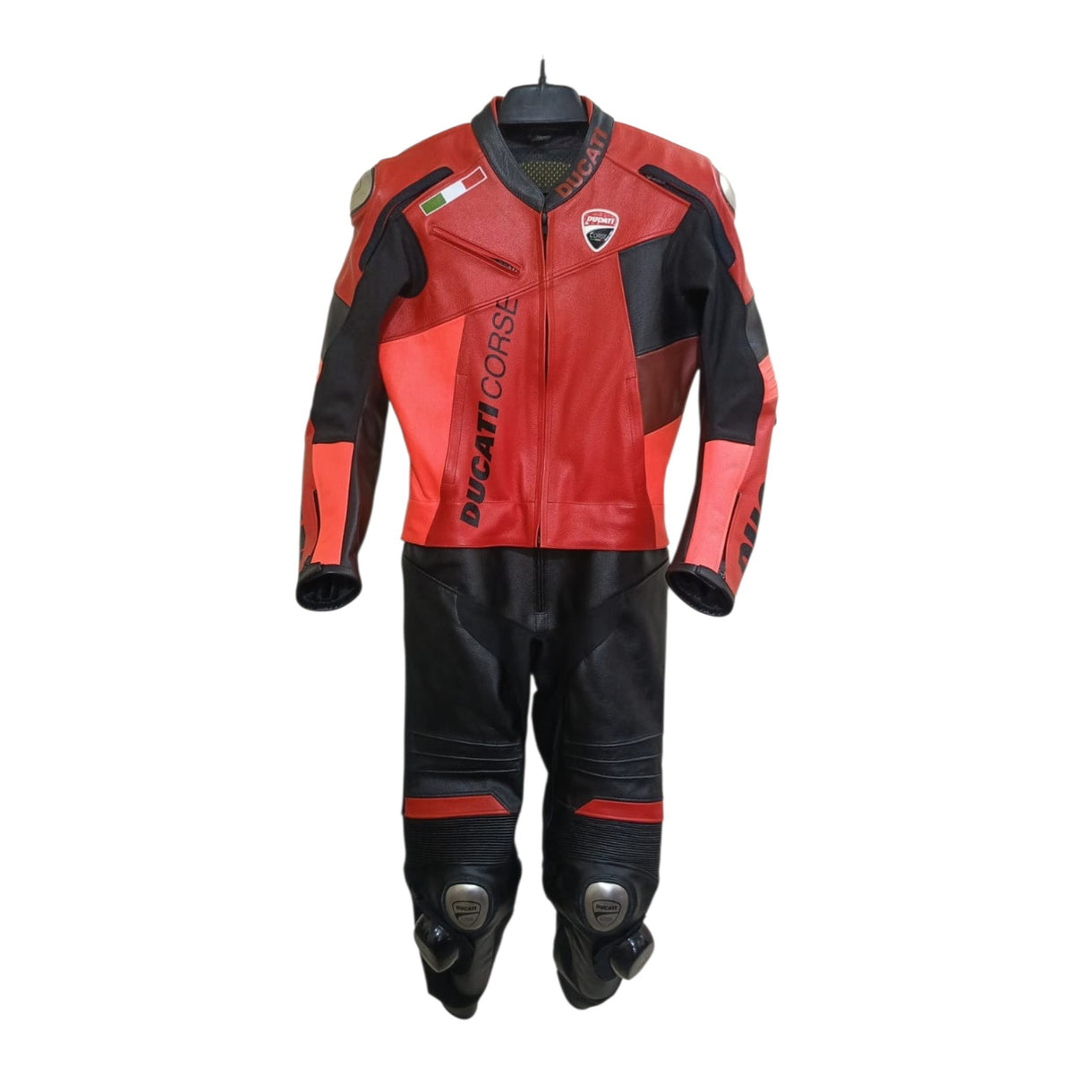 Cowhide Leather Motorcycle Racing Suits - 4421