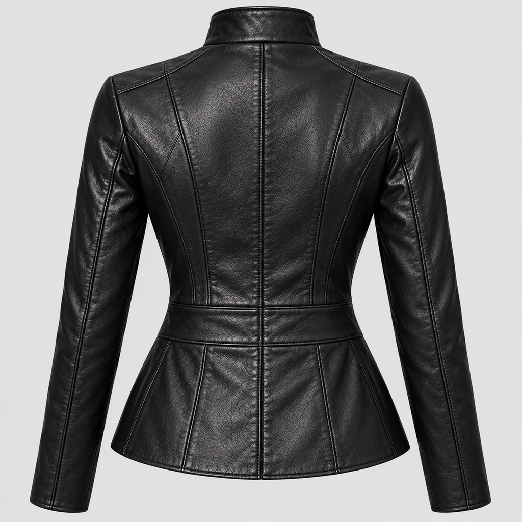 Women's Fitted Leather Jacket - Standard
