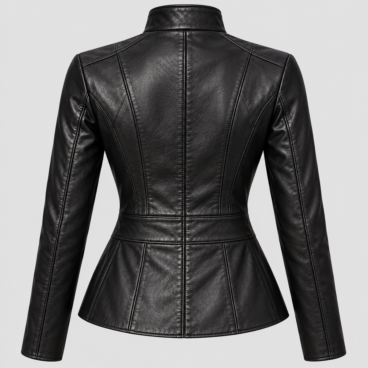 Women's Fitted Leather Jacket - Standard