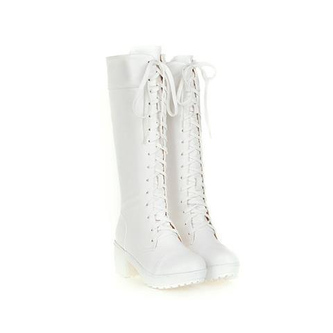 Lolita Princess Boots - Retro Dress Boots - Lace-Up High Boots