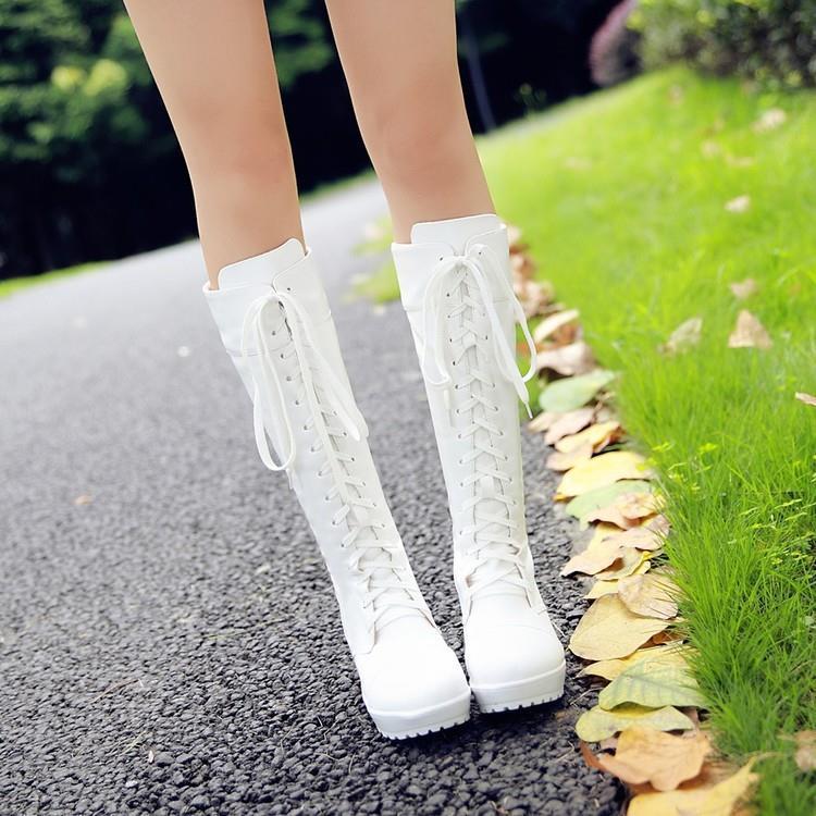 Lolita Princess Boots - Retro Dress Boots - Lace-Up High Boots