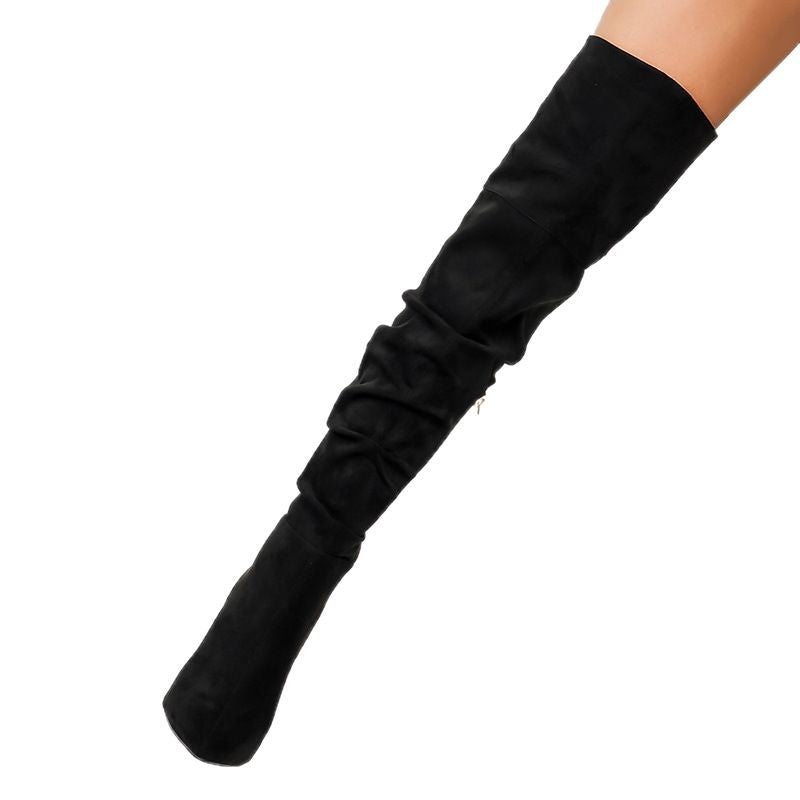 Slim Pointed Over-the-knee Boots Heap Boots Thin Heel