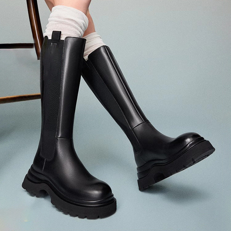 High Thick-Soled Knight Boots Sleeve Chelsea Boots