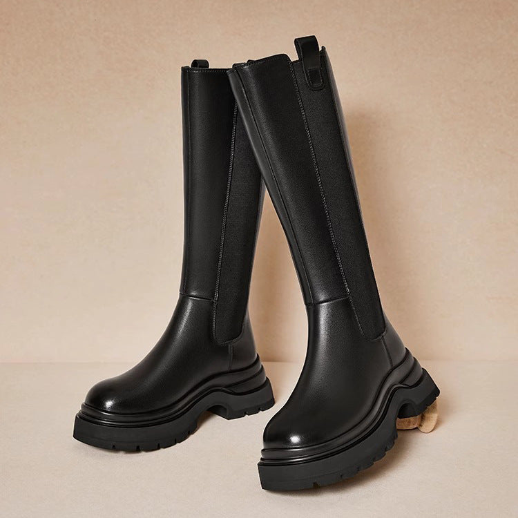 High Thick-Soled Knight Boots Sleeve Chelsea Boots
