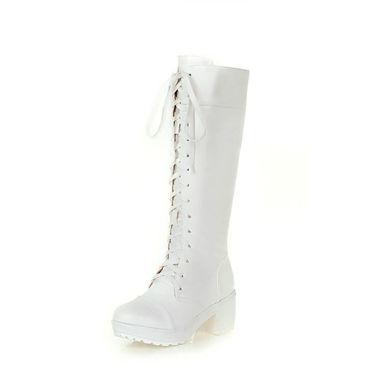 Lolita Princess Boots - Retro Dress Boots - Lace-Up High Boots