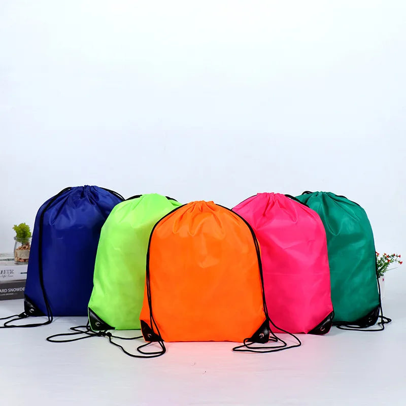 10 pcs Drawstring Backpack for Shoes Rucksack Shoulder Bags Gym Bag Muti Color PRIVATE CUSTOM