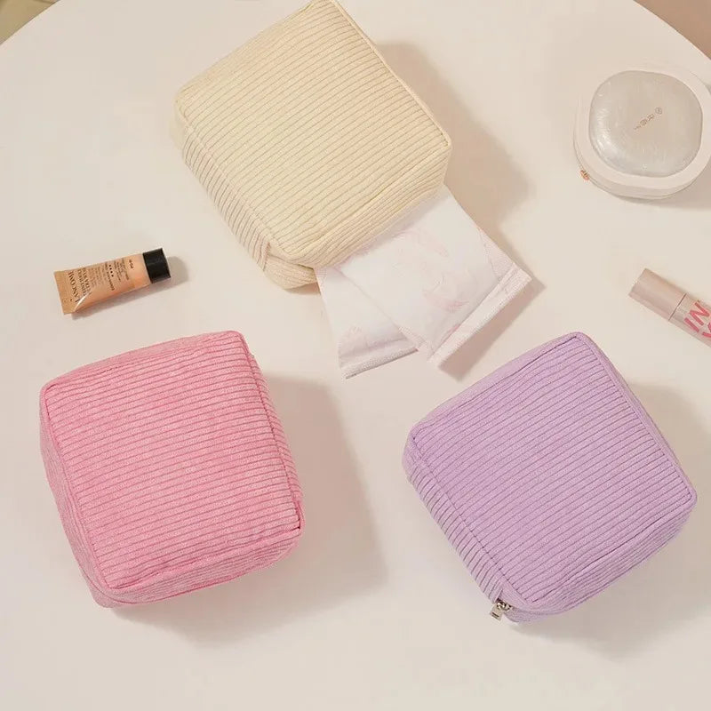 Toiletry Bag Sanitary Pad Pouch Pad Pouch Cute Cosmetic Storage Pouch Women Small Makeup Bag Cable Case