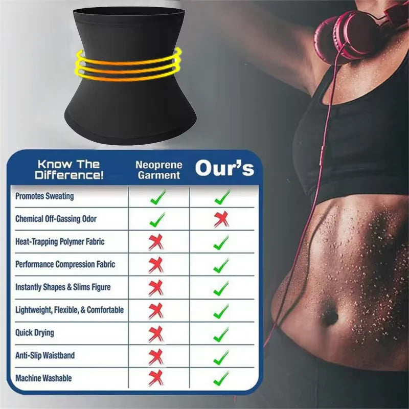 Men Slimming Body Shaper Sauna Sweat Belts Waist Trainer Corsets Belly Band Sports Girdles Modeling Straps Fat Burner Shapewear