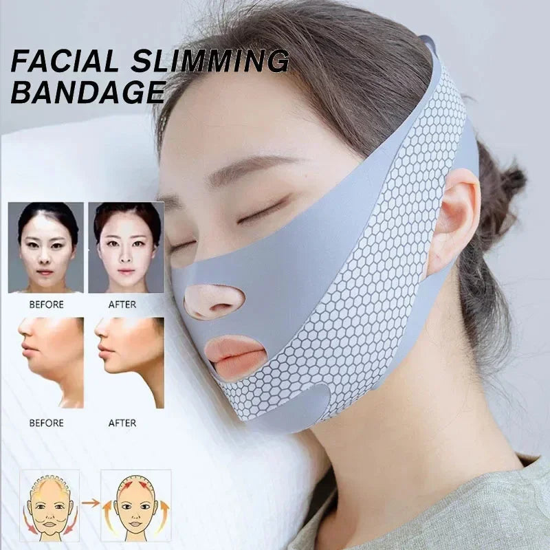 Sleep Face V Shaper Slimming Bandage Double Chin Reducer Comfortable Facial Lift Massage Thinning Band for Better Appearance