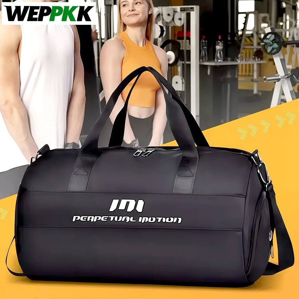 1PCS Gym Bag for Women Men with Shoe Compartment Sports Duffle Bag Men with Wet Pocket and Bottle Pocket Lightweight for Travel