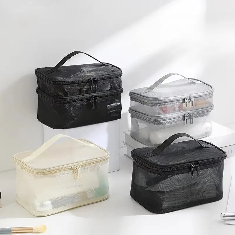 Travel Makeup Bag Large Capacity Waterproof Toiletry Organizer with Handle for Vacation