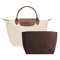 Felt Tote Bag Organizer Insert with Zipper Multi-Pocket Handbag Shaper for Longchamp Large Purse Makeup Storage Travel Liner