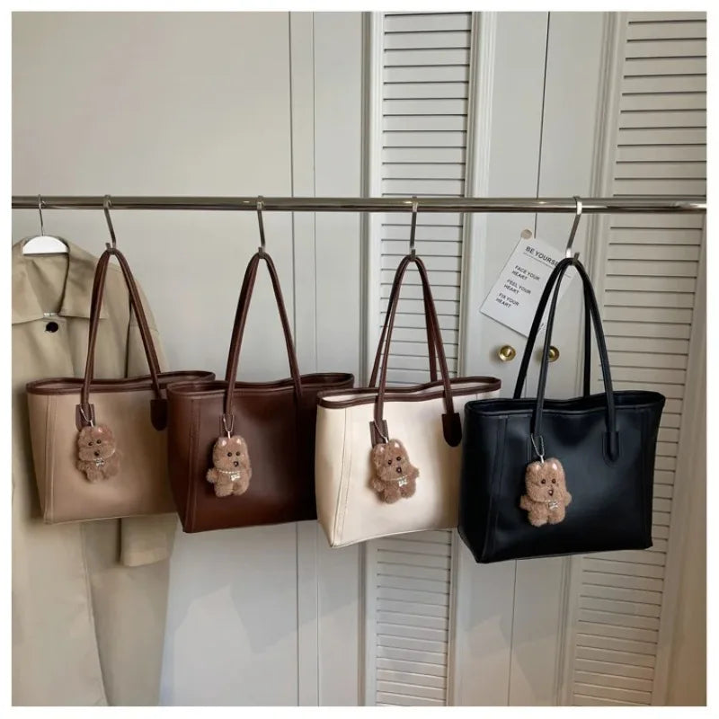 New Early Autumn Women's Luxury Texture Handbag, Elegant Commute Shoulder Bag, Versatile Large Capacity Tote Bag