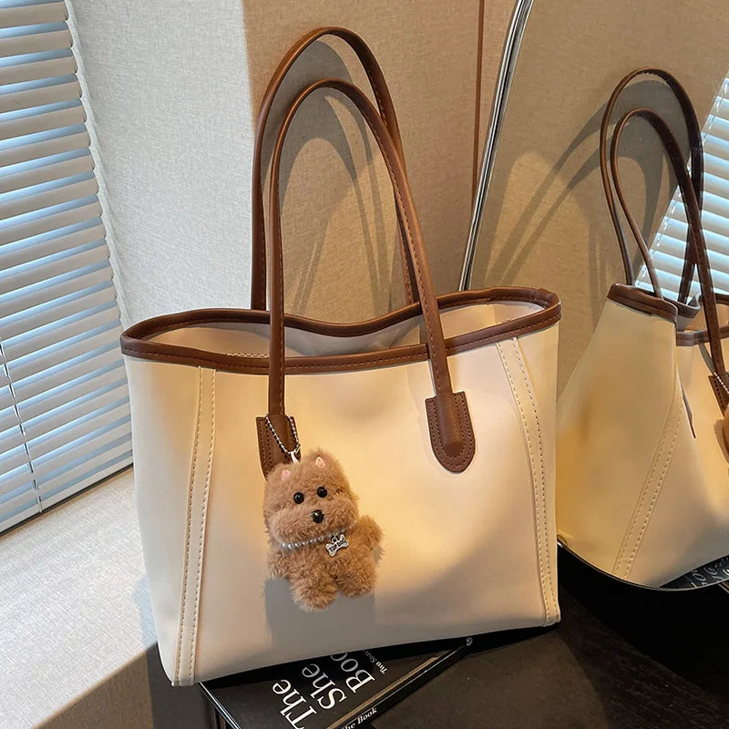 New Early Autumn Women's Luxury Texture Handbag, Elegant Commute Shoulder Bag, Versatile Large Capacity Tote Bag