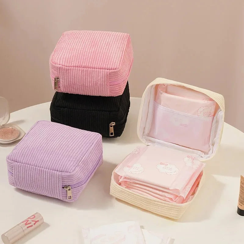 Toiletry Bag Sanitary Pad Pouch Pad Pouch Cute Cosmetic Storage Pouch Women Small Makeup Bag Cable Case