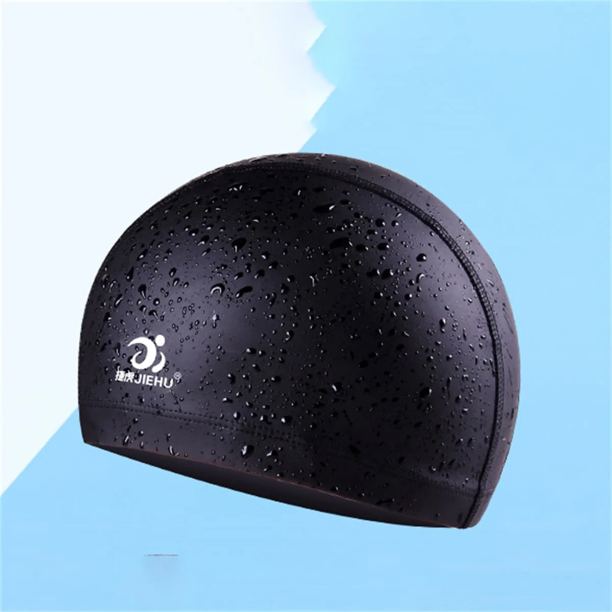 1PC Swimming Cap Waterproof Breathable Comfort PU Coating Swimming Gear for Men and Women Adults Water Sports