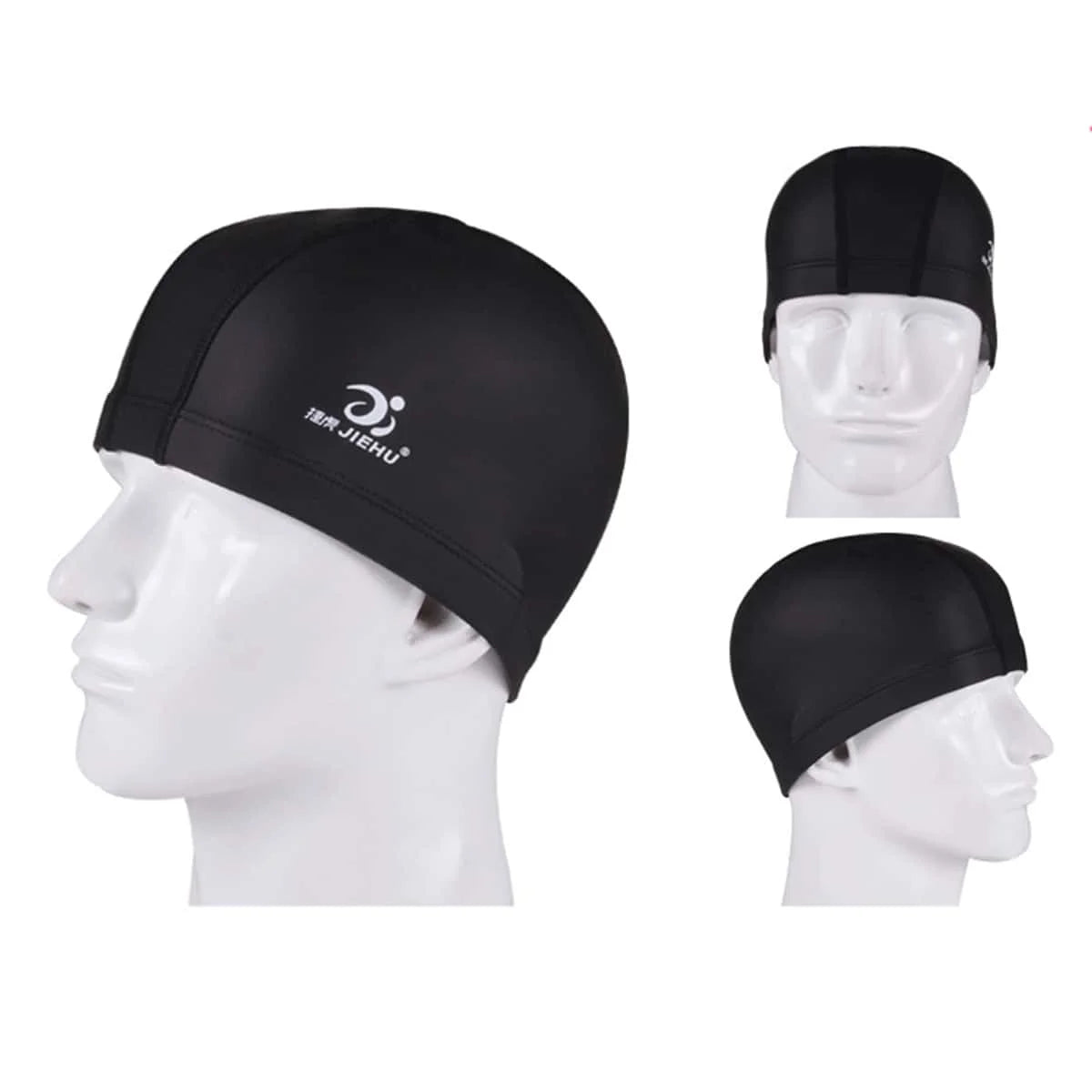1PC Swimming Cap Waterproof Breathable Comfort PU Coating Swimming Gear for Men and Women Adults Water Sports