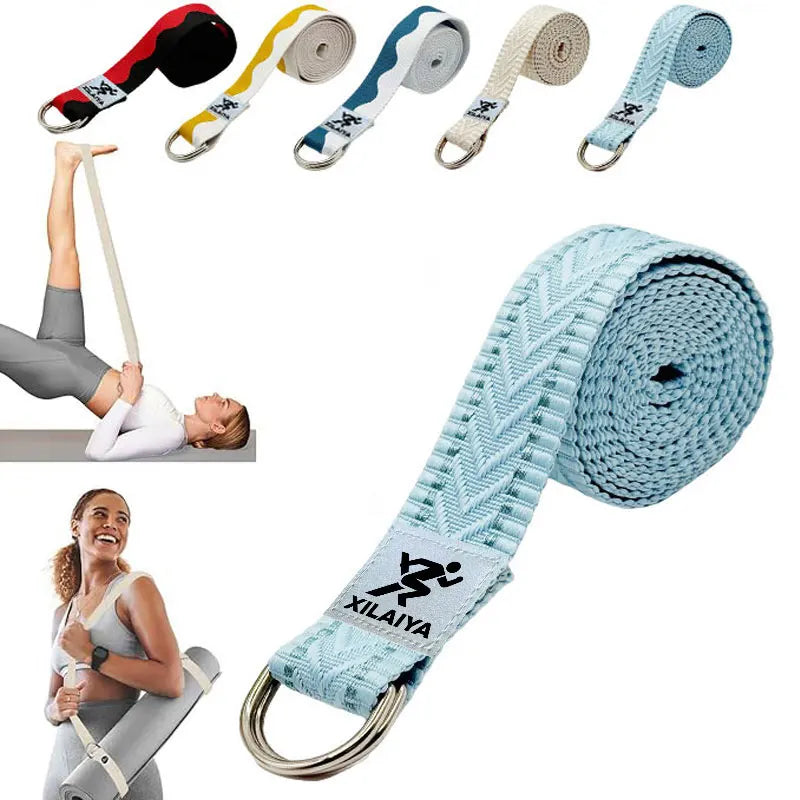 Adjustable Non Slip Strap, Suitable for Yoga, Pilates, Stretching, Fitness, and Home Training - For Carrying Yoga Mats
