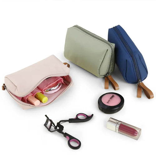 1pc Green/Pink/Blue Small Makeup Bag For Purse Portable Waterproof Cosmetic Bag Lipstick Bag Travel Makeup Pouch For Girls Women