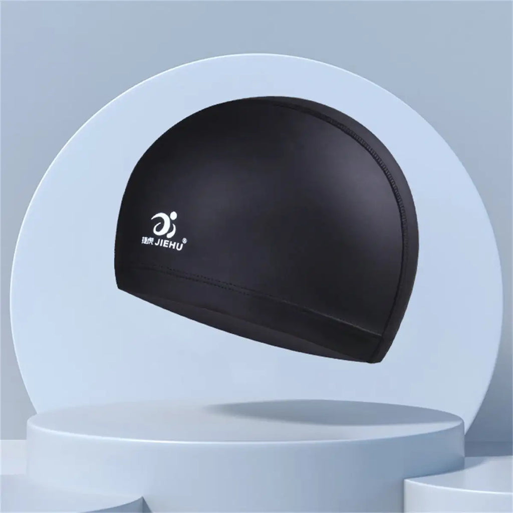 1PC Swimming Cap Waterproof Breathable Comfort PU Coating Swimming Gear for Men and Women Adults Water Sports