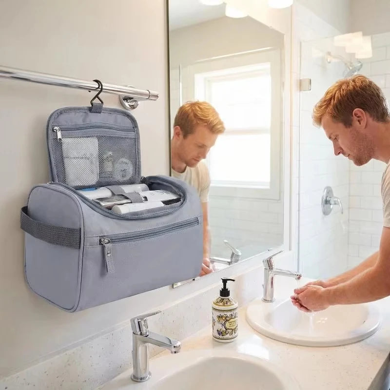 Multi-functional Travel Toiletry Storage Bag Men's Handheld Hook Large Capacity Organizer Portable Toiletry Pouch for Travel Use