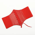 Corset Women Punk Black Wide Belt Leather Slimming Body Belts For Women Cummerbunds Elastic High Waist Belt Female Dress Corsets