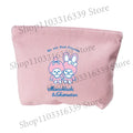 Monchhichi Woman Corduroy Makeup Bag Female Cute Toiletry Bags Girl Kawaii Travel Portable Zipper Storage Wash Bag Birthday Gift