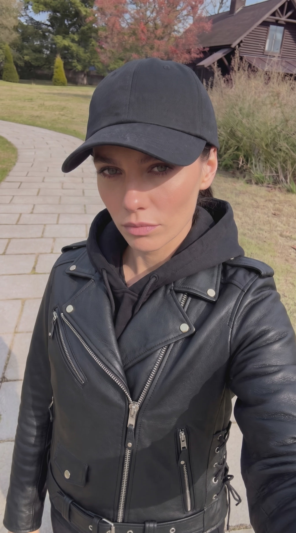 Women's Motorcycle Premium Cow Hide Thick Leather Jacket Zip Out Liner-USA