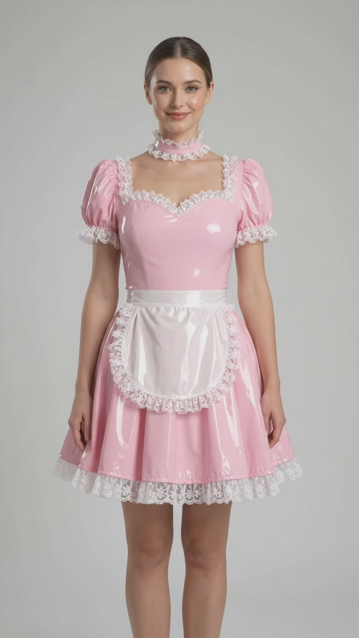 Glossy PVC Maid Dress – Customizable