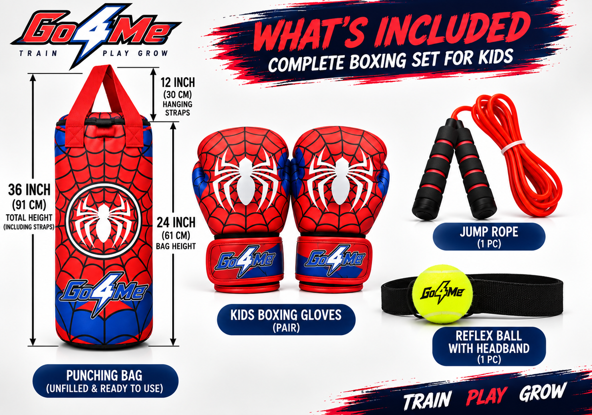 Go4Me - Kids Punching Bag Set of 4 - SPIDER ROCK