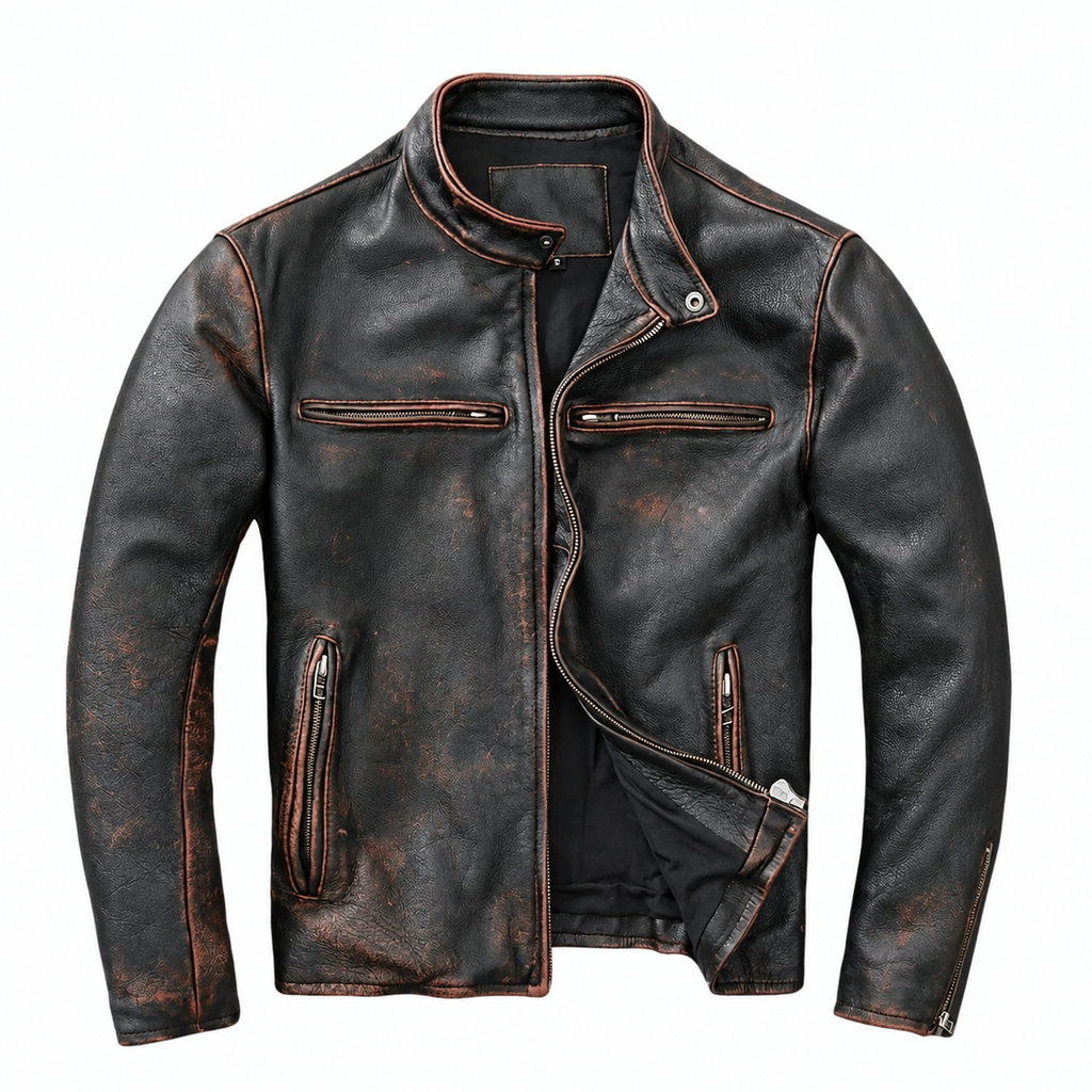 Mens Primium Leather Jacket  / Biker / Outerwear Jacket