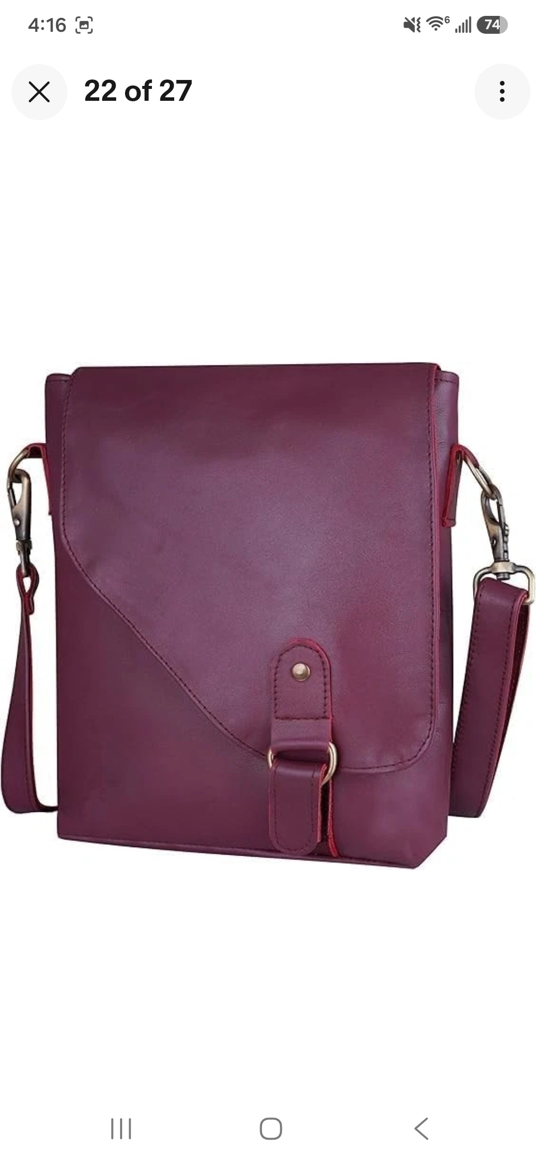 Genuine Leather Crossbody Bag Unisex Shoulder Sling Travel Messenger Purse