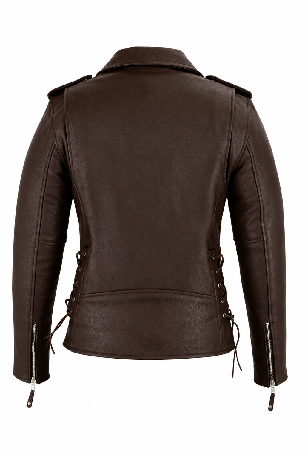Women's Motorcycle Premium Cow Hide Thick Leather Jacket Zip Out Liner-USA