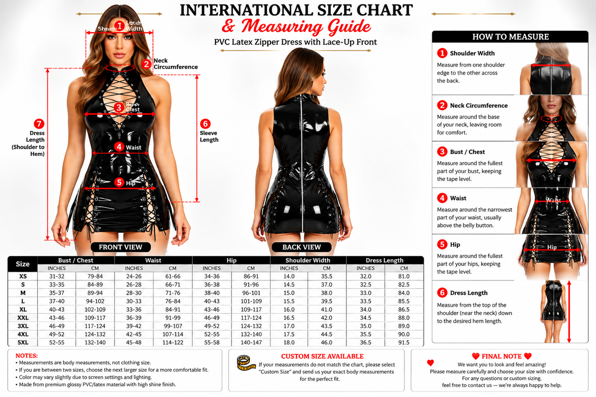 Latex Details Dress