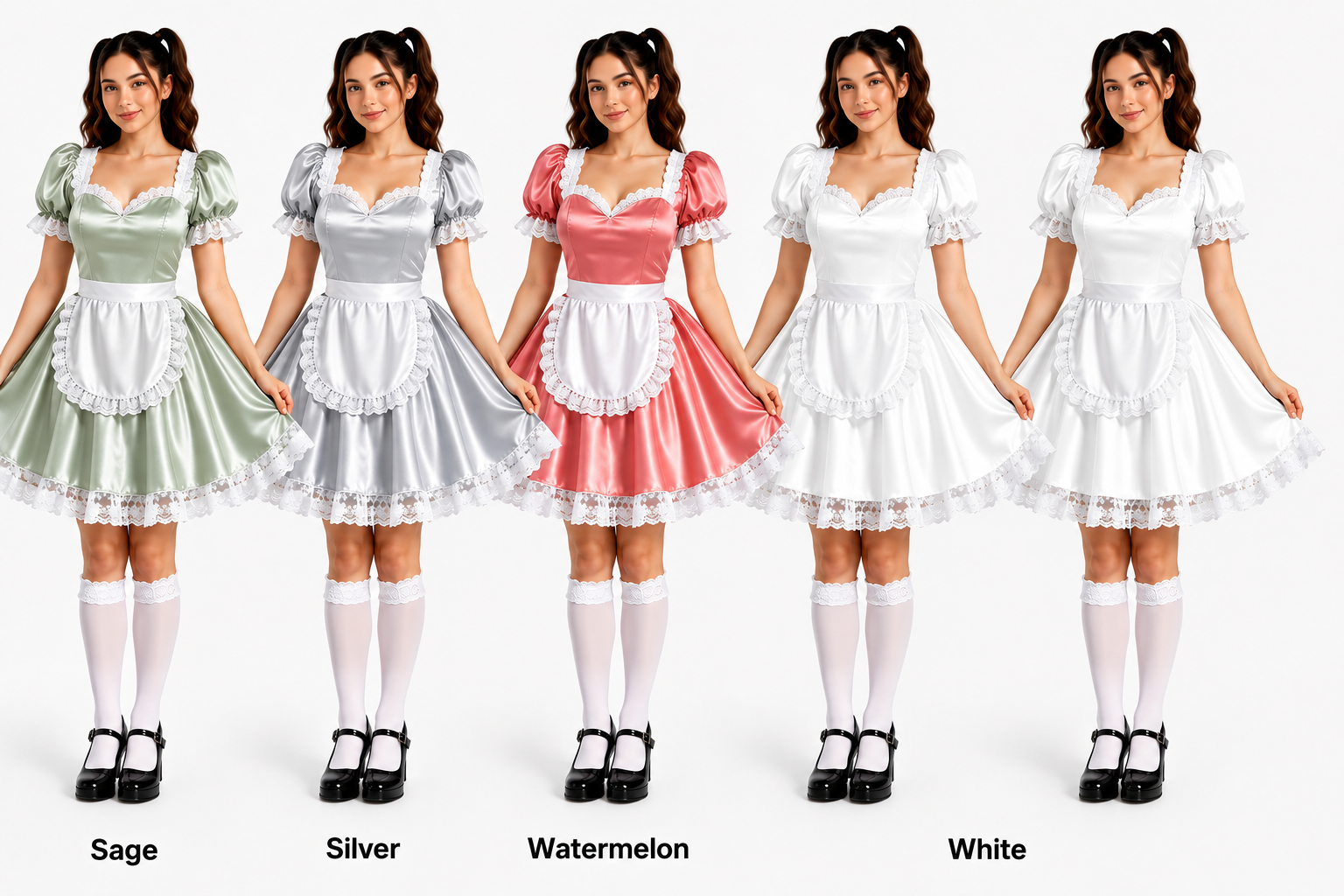 Satin - French Maid Outfit with Premium Quality