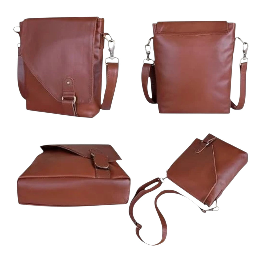 Genuine Leather Crossbody Bag Unisex Shoulder Sling Travel Messenger Purse