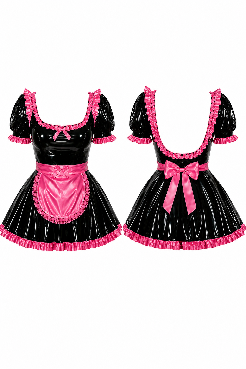 Glossy PVC Maid Dress – Customizable
