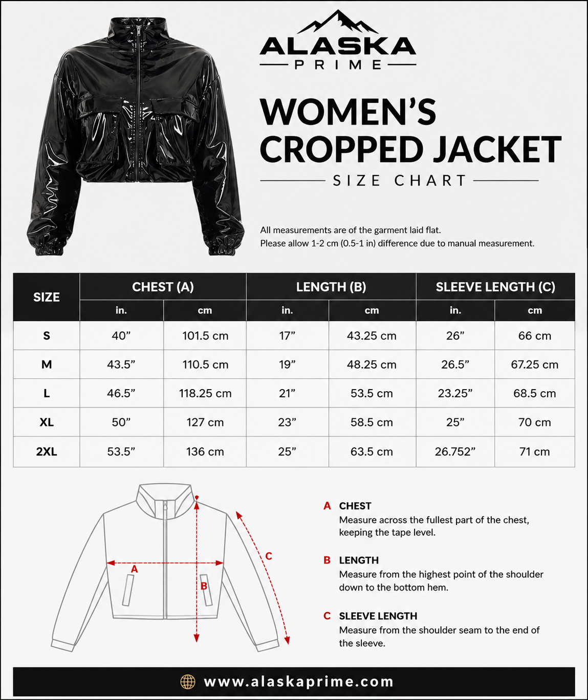 Premium PVC Cropped Jacket (Add Shorts)