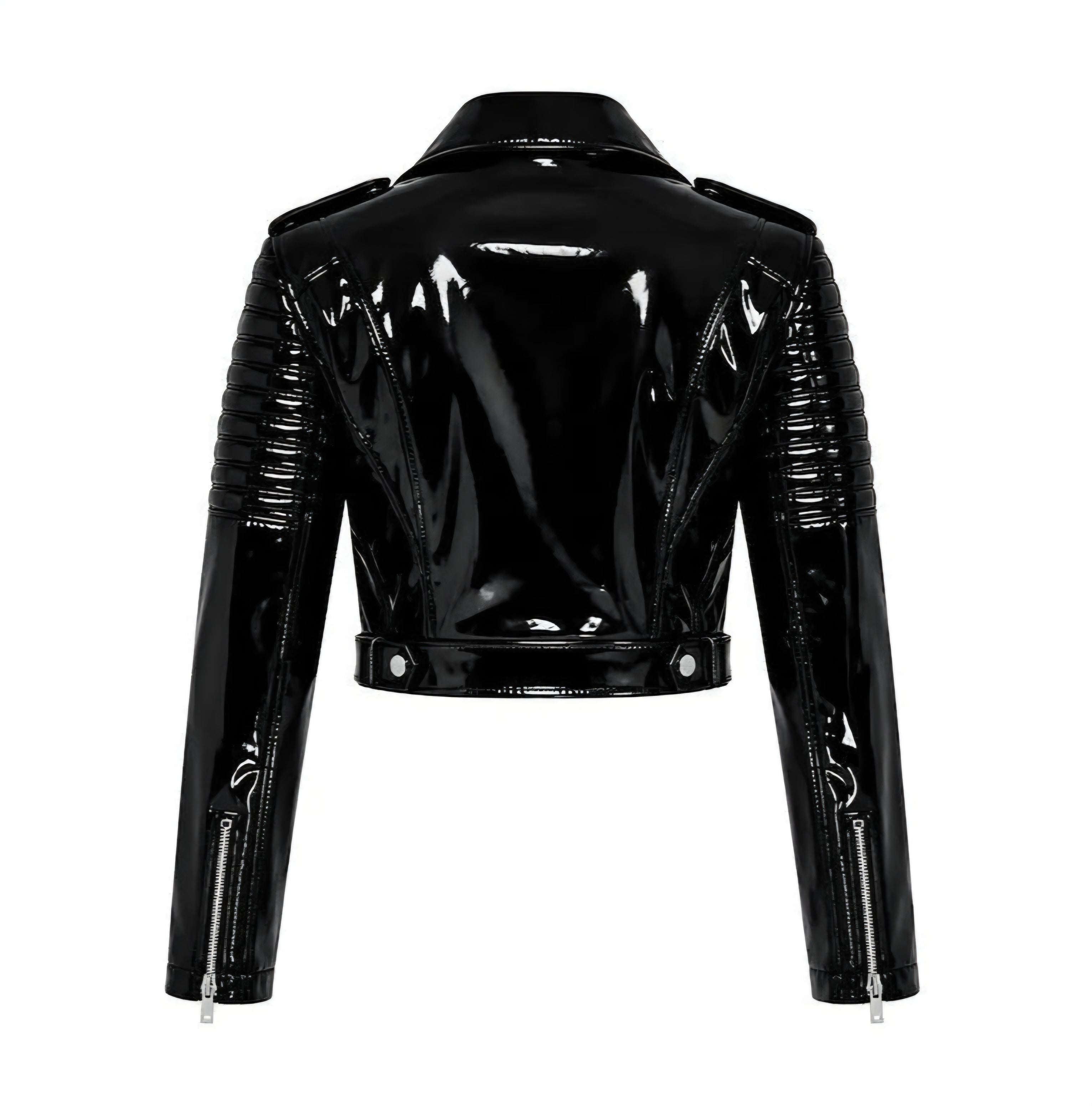 PVC - Women's Stylo  Motorcycle Cropped Jacket
