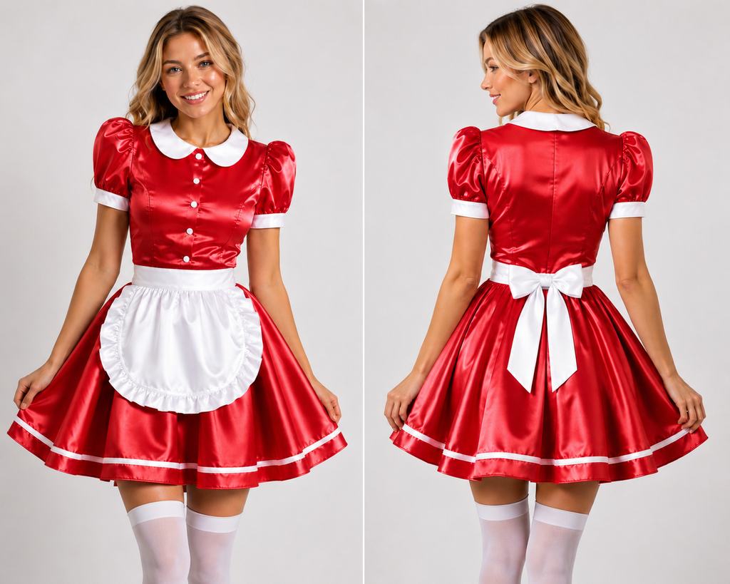 Satin - French Maid Outfit with Premium Quality