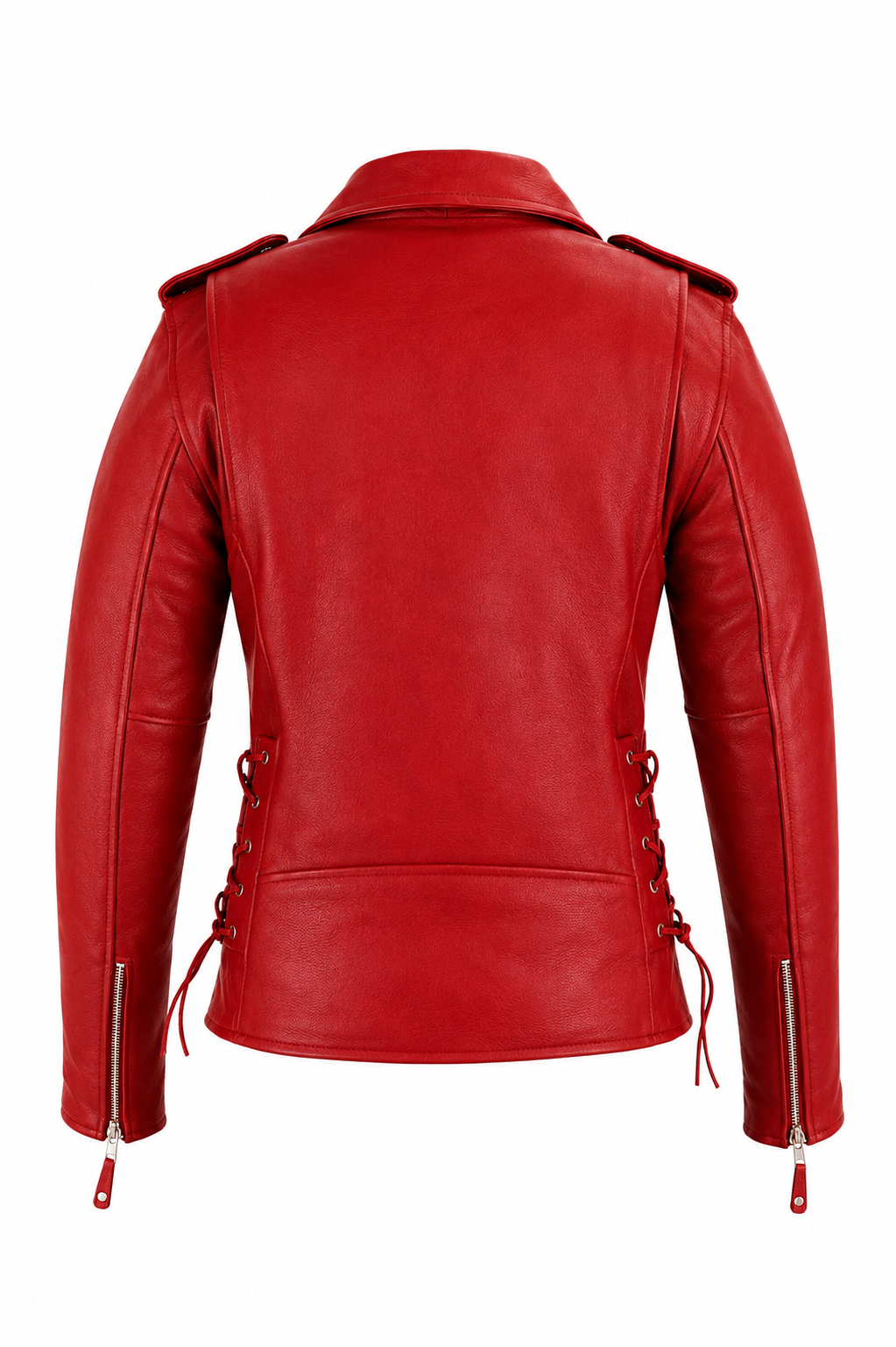 Women's Motorcycle Premium Cow Hide Thick Leather Jacket Zip Out Liner-USA