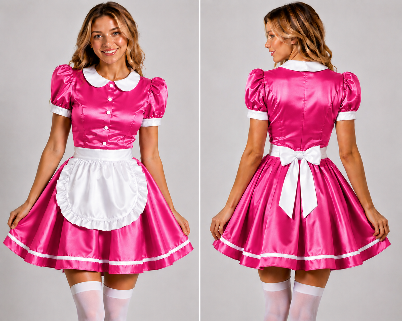 Satin - French Maid Outfit with Premium Quality