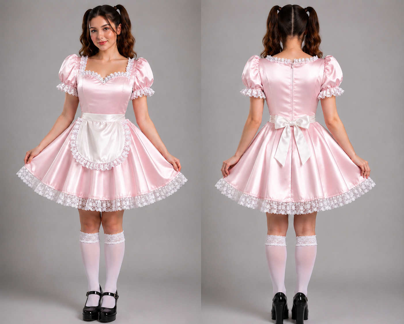 Satin - French Maid Outfit with Premium Quality
