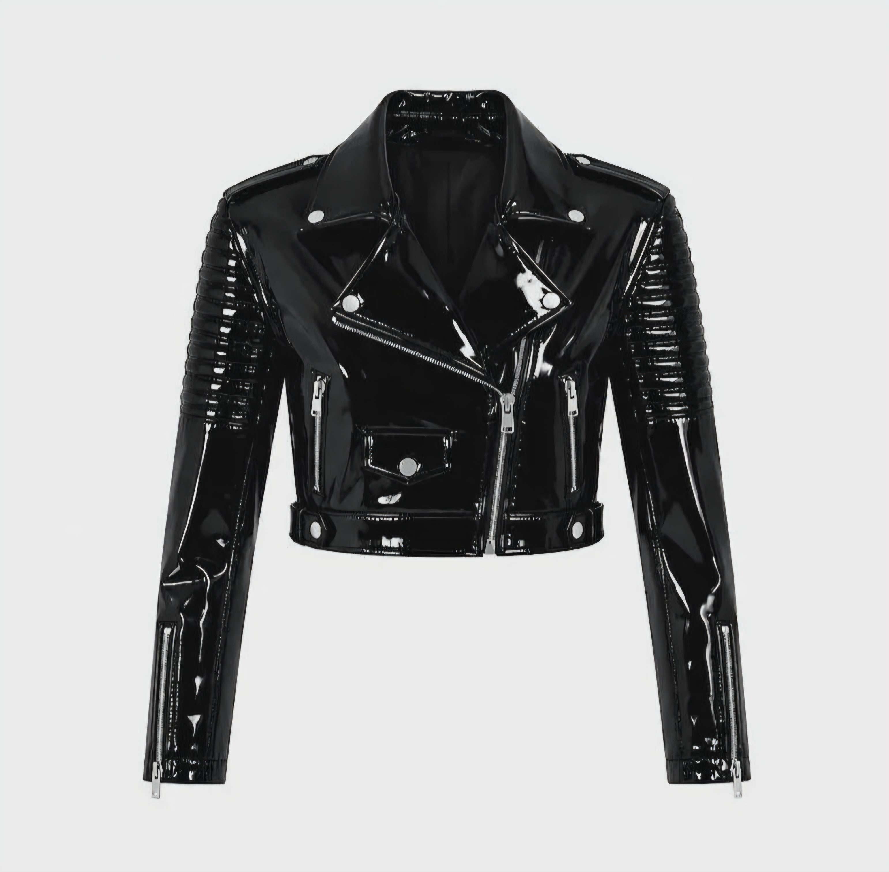 PVC - Women's Stylo  Motorcycle Cropped Jacket