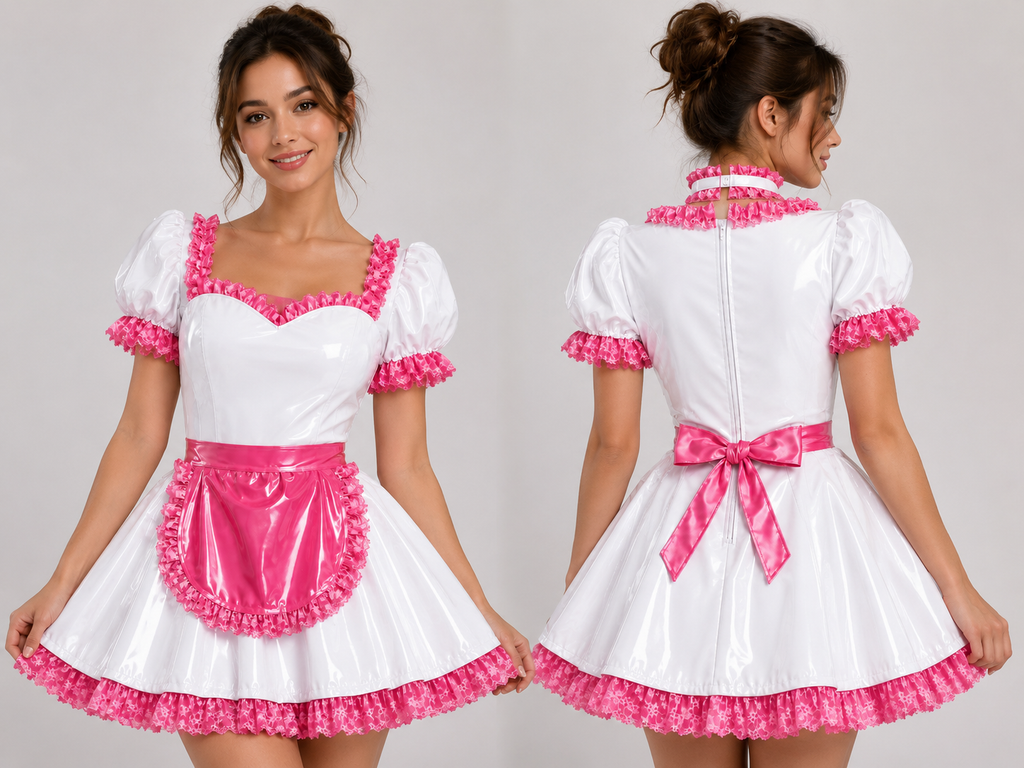 Glossy PVC Maid Dress – Customizable
