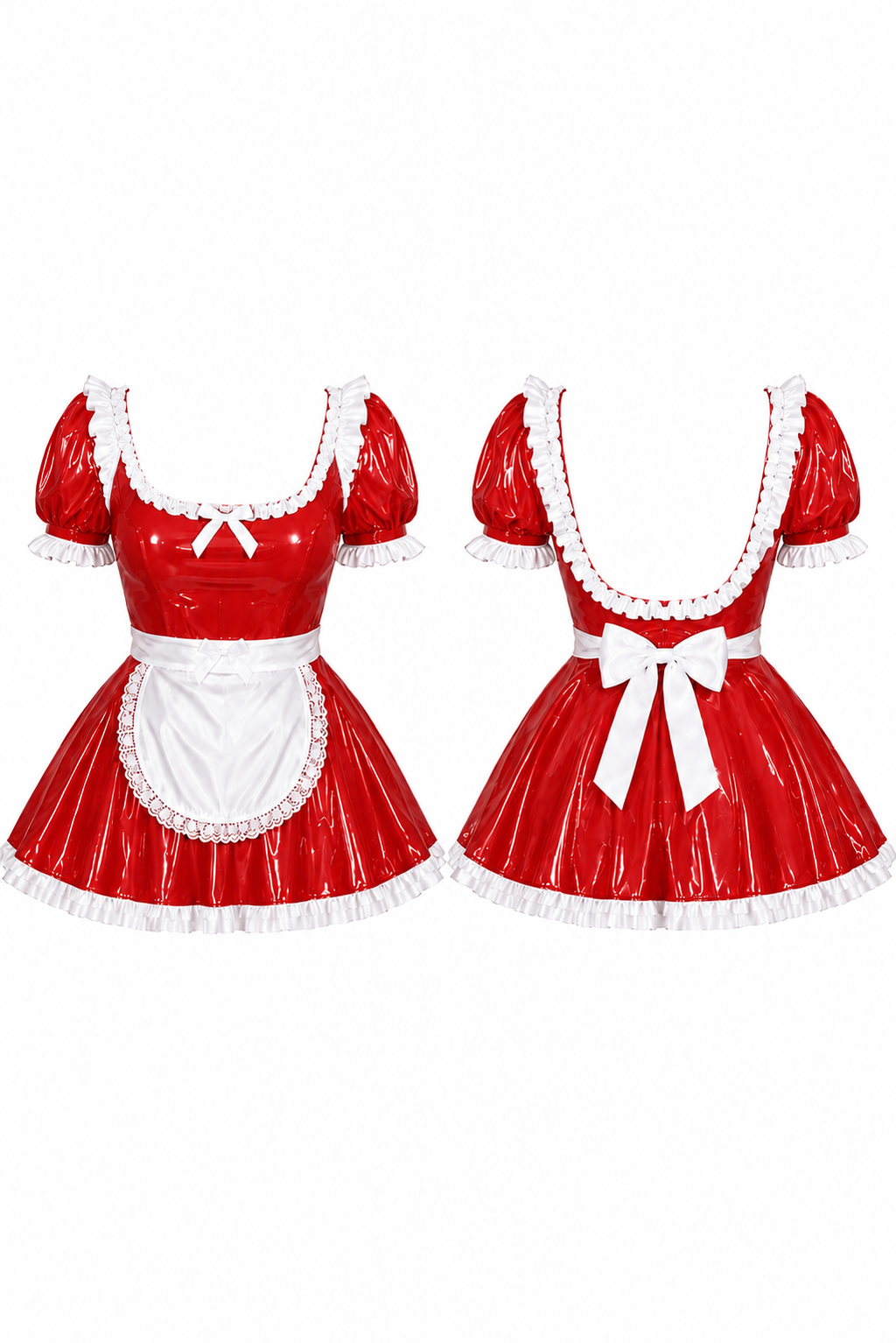 Glossy PVC Maid Dress – Customizable