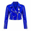 PVC - Women's Stylo  Motorcycle Cropped Jacket