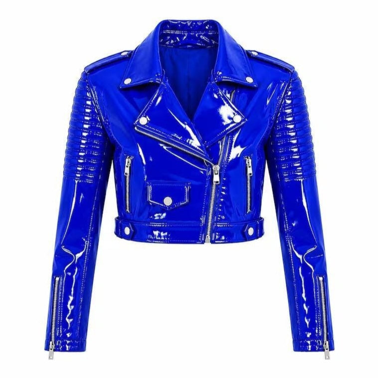 PVC - Women's Stylo  Motorcycle Cropped Jacket