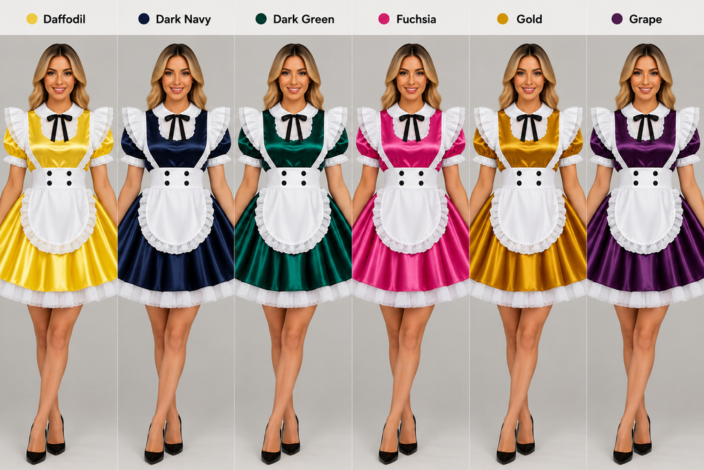 Satin - French Maid Outfit with Premium Quality