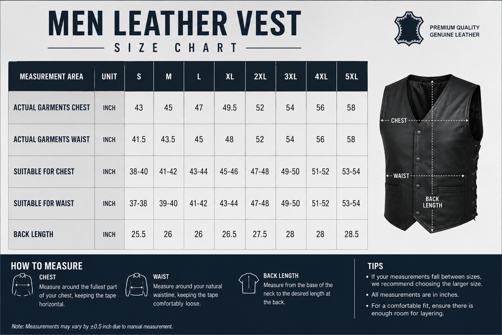 Men's Genuine Leather Biker Vest Black Western Digital Print Motorcycle Vest